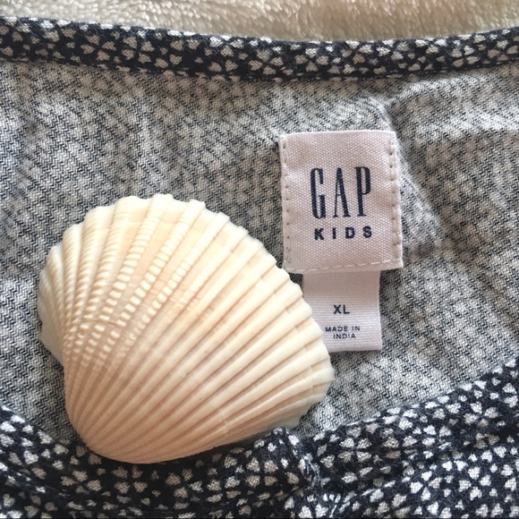 Gap Girls Long Sleeve Button Ruffle Blouse XL (12) - Picture 3 of 3